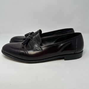 DUCCIO PAPINI Men 9.5 M Burgundy Tassel Loafer‎ Shoe's Handmade in Italy